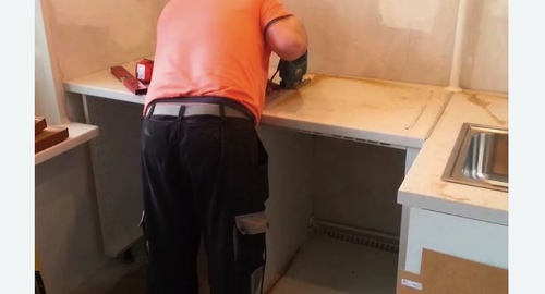 Сборка кухонного гарнитура. Гжель